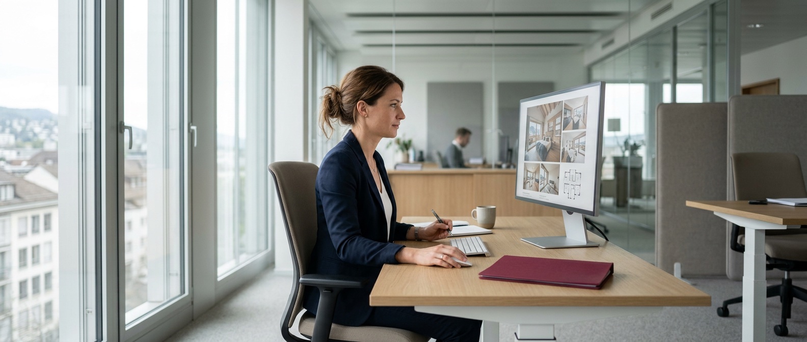 Front Office des GVS bei der Arbeit an einer Verkaufsdokumentation